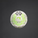 Minge fotbal Musai Pira, Alb / Verde Fluo (Nr. 4) - imagine 2