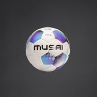 Minge fotbal Musai Eneo, Alb / Albastru Royal (Nr. 4)