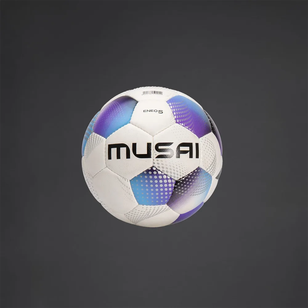 Minge fotbal Musai Eneo, Alb / Albastru Royal (Nr. 5) - imagine 1