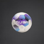 Minge fotbal Musai Eneo, Alb / Albastru Royal (Nr. 5) - imagine 2
