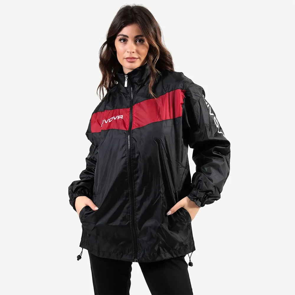 Geaca ploaie Givova Scudo, Negru / Rosu - imagine 1