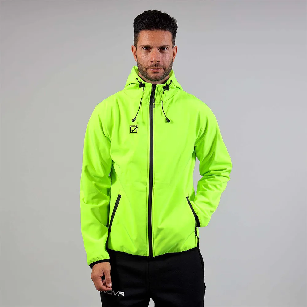 Geaca Givova Soft Shell, Galben Fluo / Negru - imagine 1