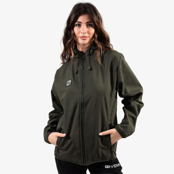 Geaca Givova Soft Shell, Verde militar - imagine 1