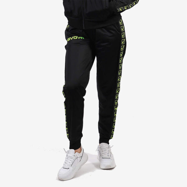 tuta-gf-1-Copia Pantaloni lungi Givova Tricot Band, Negru / Galben Fluo - imagine 1