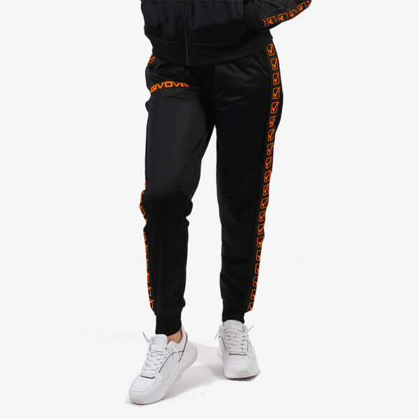 tuta-gf-1-Copia-Copia Pantaloni lungi Givova Tricot Band, Negru / Portocaliu Fluo - imagine 1