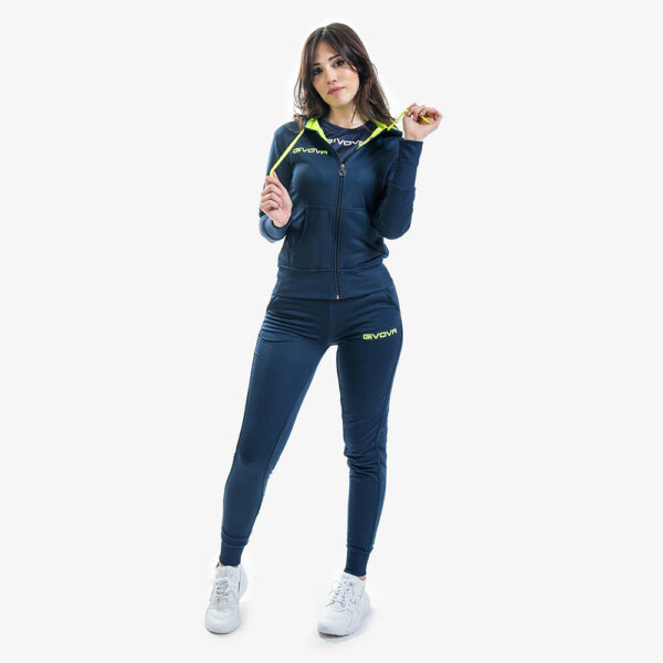 tuta-lady-blu-giallo-fluo-2 Trening dama Givova Lady, Bleumarin / Galben Fluo - imagine 1