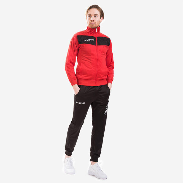tuta-visa-rosso-nero-6 Trening Givova Visa, Rosu / Negru - imagine 1