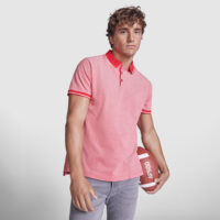 Tricou polo bumbac Bowie, Rosu