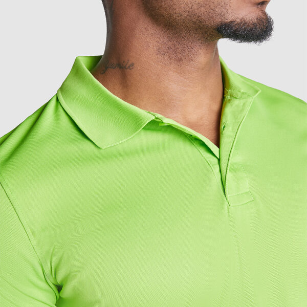 Tricou polo Monzha, Verde Lime - imagine 4