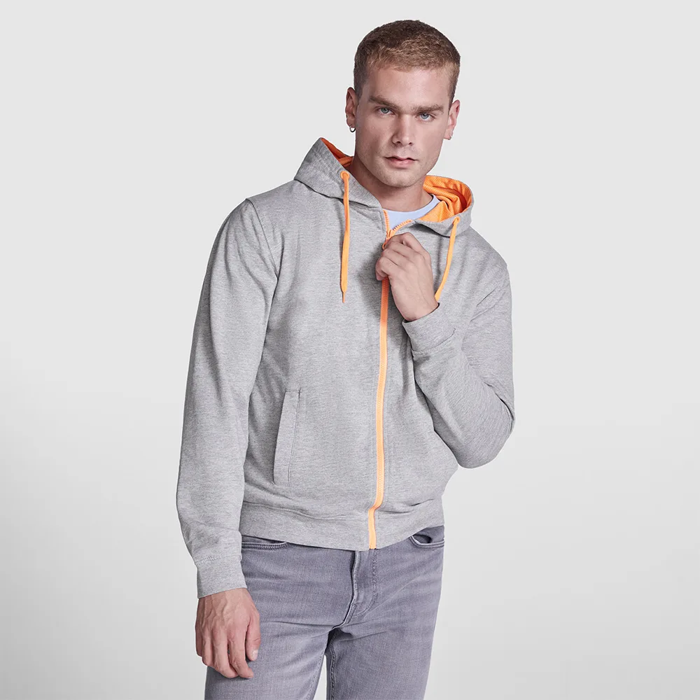 Hanorac Fuji, Gri / Portocaliu Fluo - imagine 1