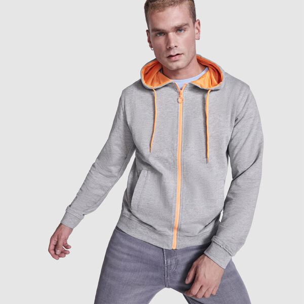 Hanorac Fuji, Gri / Portocaliu Fluo - imagine 2