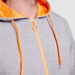 Hanorac Fuji, Gri / Portocaliu Fluo - imagine 3