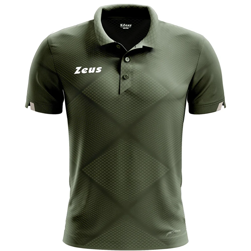 Tricou polo Zeus Galaxy, Verde militar - imagine 1