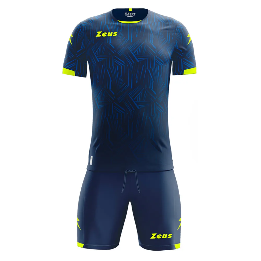 Set echipament fotbal Zeus Naxos, Bleumarin / Galben Fluo - imagine 1
