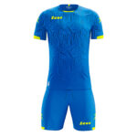 Set echipament fotbal Zeus Naxos, Albastru Royal / Galben Fluo