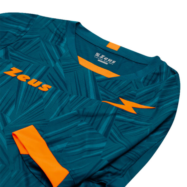 Set echipament fotbal Zeus Naxos, Albastru petrol / Negru - imagine 3