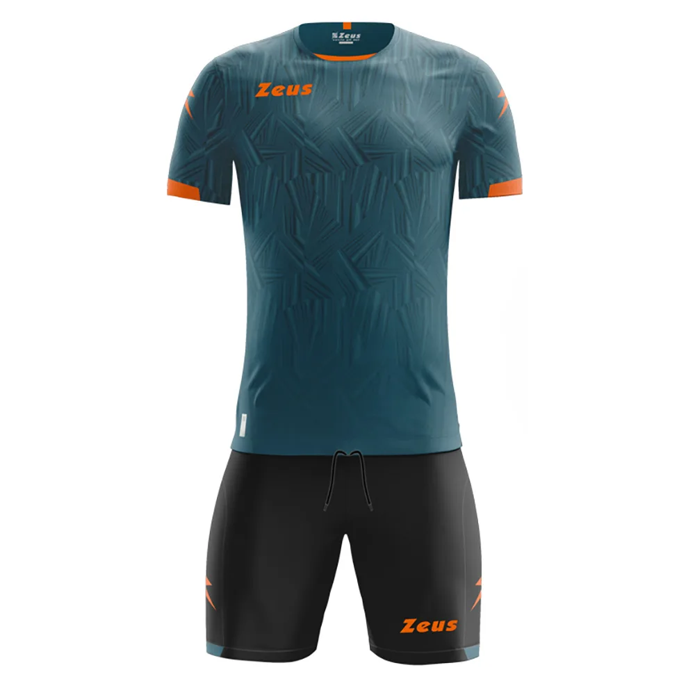 Set echipament fotbal Zeus Naxos, Albastru petrol / Negru - imagine 1