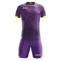 Set echipament fotbal Zeus Naxos, Mov / Galben Fluo