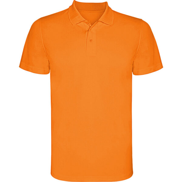 Tricou polo Monzha, Portocaliu Fluo - imagine 1