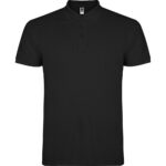 Tricou polo bumbac Star, Negru