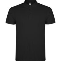 Tricou polo bumbac Star, Negru