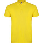 Tricou polo bumbac Star, Galben