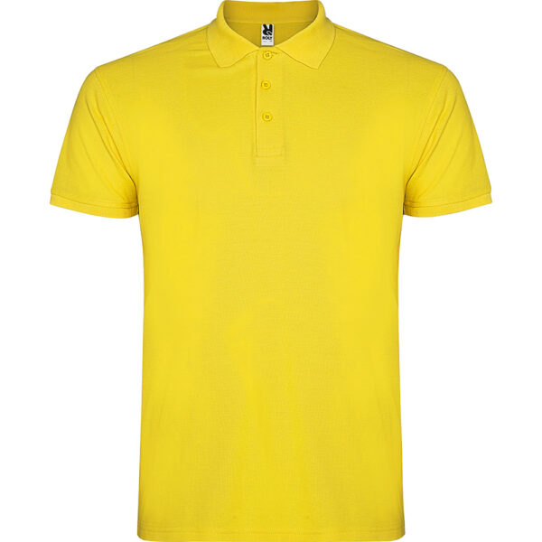 Tricou polo bumbac Star, Galben - imagine 1