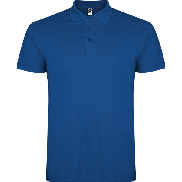 Tricou polo bumbac Star, Albastru Royal - imagine 1