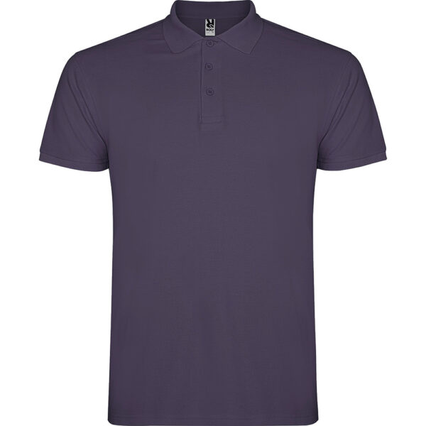 Tricou polo bumbac Star, Violet - imagine 1