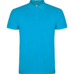 Tricou polo bumbac Star, Turcoaz