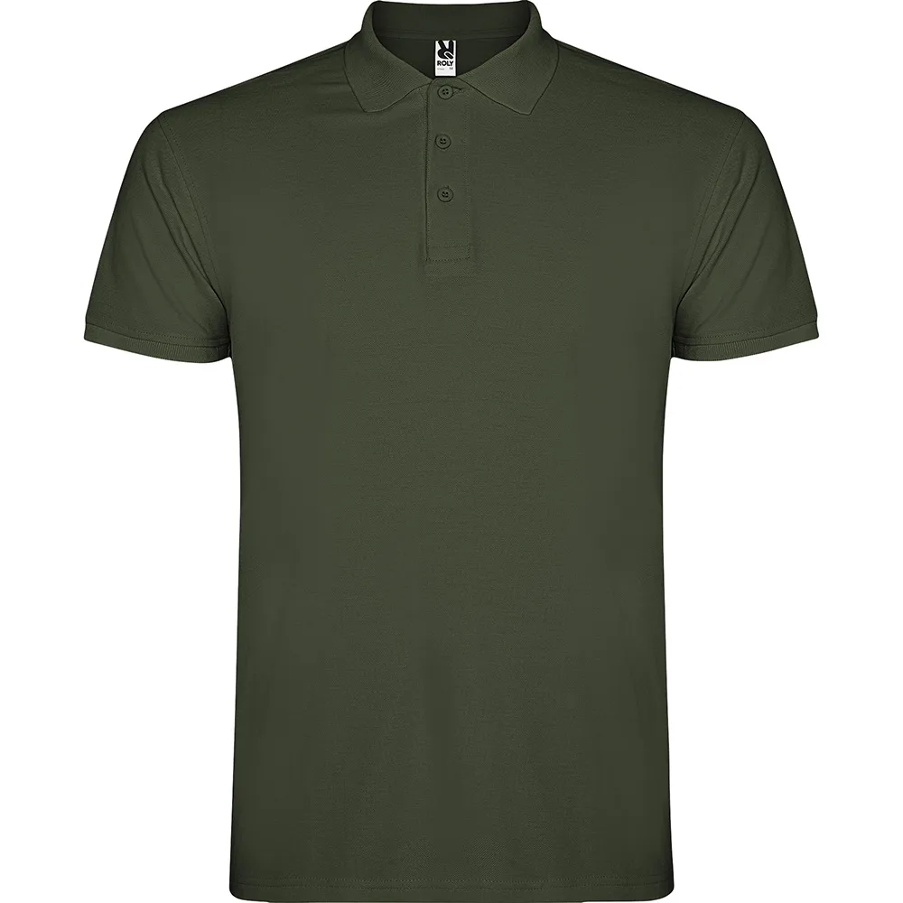 Tricou polo bumbac Star, Khaki - imagine 1