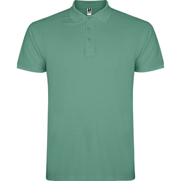 Tricou polo bumbac Star, Dark mint - imagine 1