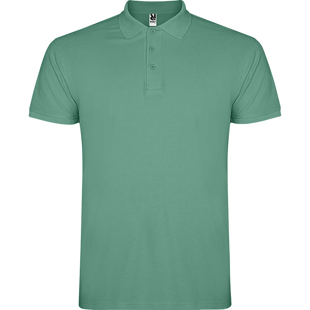 Tricou polo bumbac Star, Dark mint - imagine 1
