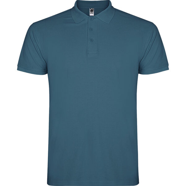 Tricou polo bumbac Star, Storm Blue - imagine 1