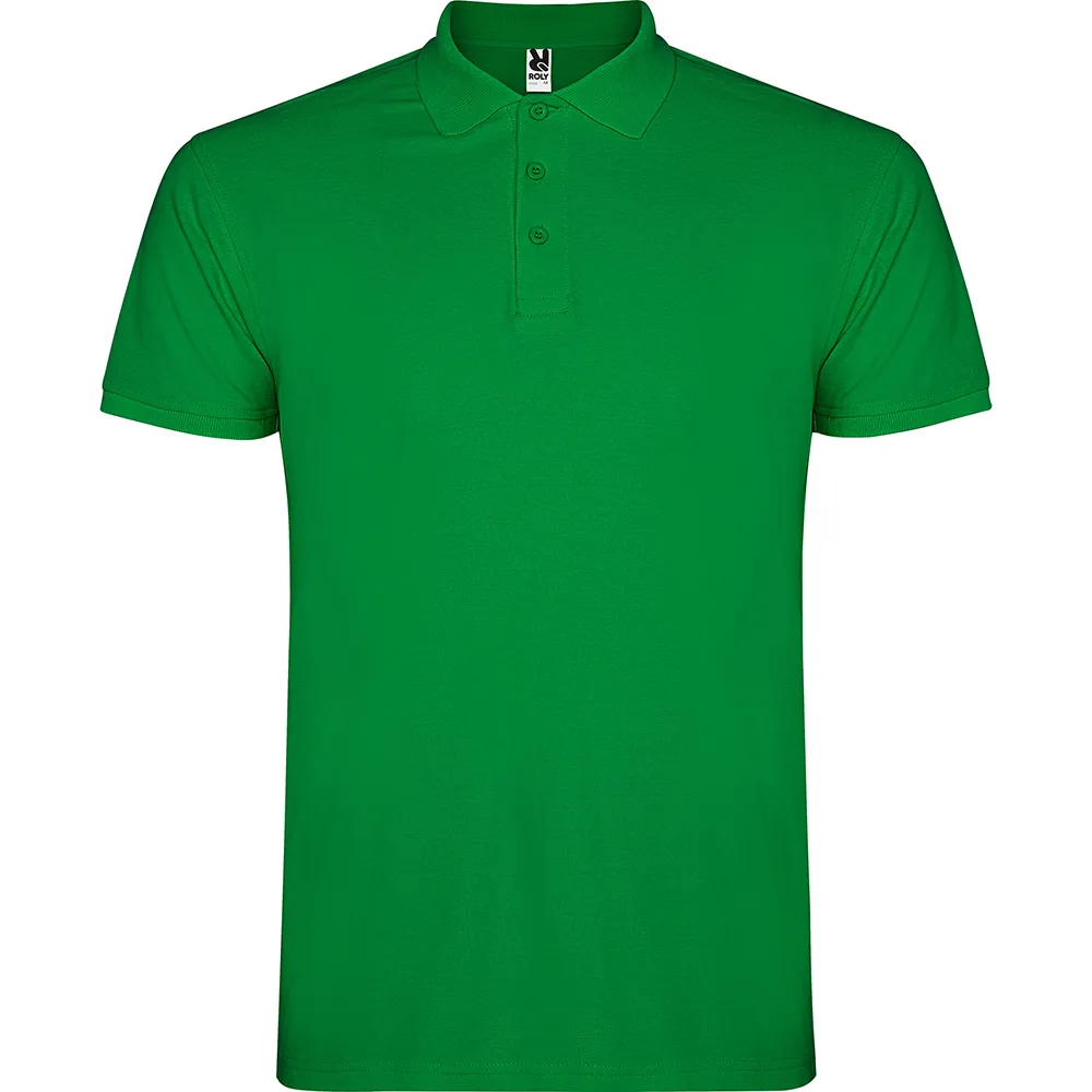 Tricou polo bumbac Star, Verde - imagine 1