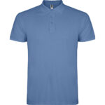 Tricou polo bumbac Star, Albastru riviera