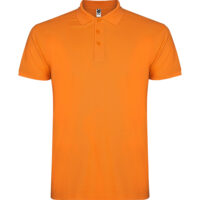 Tricou polo bumbac Star, Portocaliu