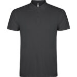 Tricou polo bumbac Star, Gri inchis