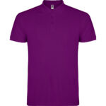 Tricou polo bumbac Star, Mov