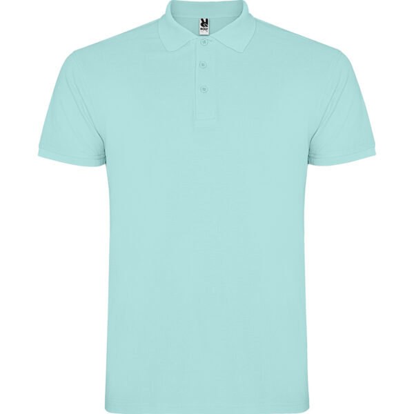 Tricou polo bumbac Star, Verde Menta - imagine 1
