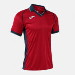 Tricou sport Joma Vintage Eco Retro, Rosu / Bleumarin - imagine 2