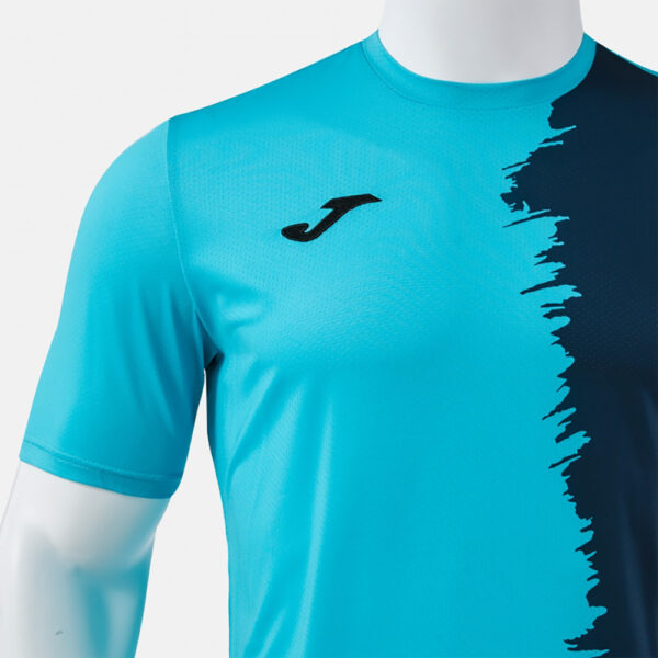 Tricou sport Joma Picasho City, Turcoaz Fluo / Bleumarin - imagine 4