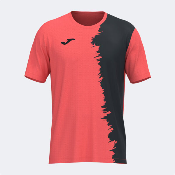 Tricou sport Joma Picasho City, Coral Fluo / Negru - imagine 1