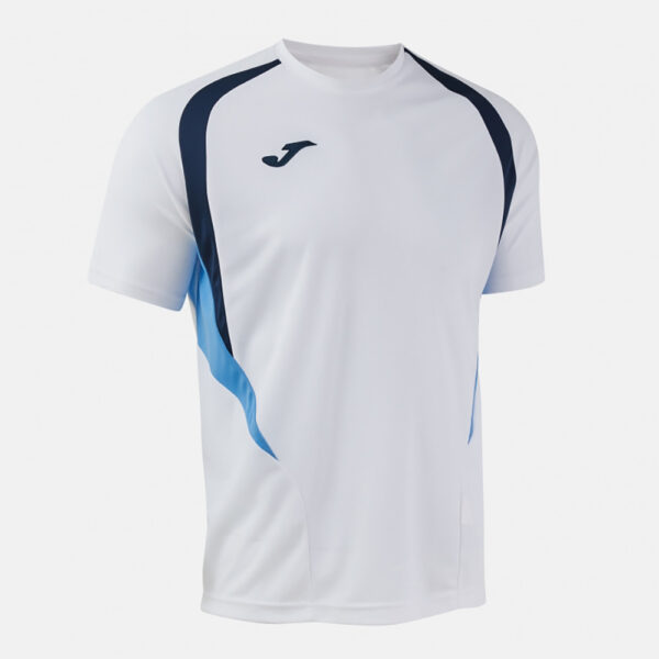 Tricou sport Joma Championship 20, Alb / Albastru Sky - imagine 2