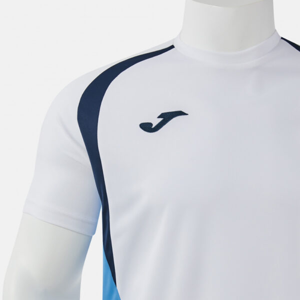 Tricou sport Joma Championship 20, Alb / Albastru Sky - imagine 4