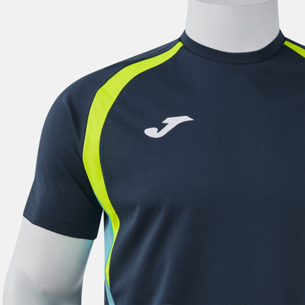 Tricou sport Joma Championship 20, Bleumarin / Galben Fluo - imagine 4