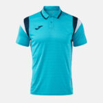 Tricou polo tenis Joma Terra, Turcoaz Fluo / Bleumarin