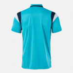 Tricou polo tenis Joma Terra, Turcoaz Fluo / Bleumarin - imagine 3