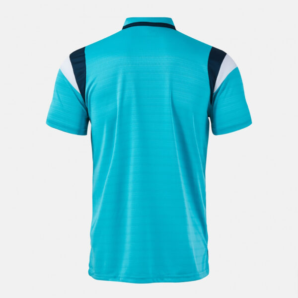 Tricou polo tenis Joma Terra, Turcoaz Fluo / Bleumarin - imagine 3