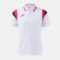 Tricou polo tenis Joma Terra, Alb / Fuxia
